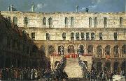 Gabriel Bella Inauguration of the Doge on the Scala dei Giganti France oil painting reproduction